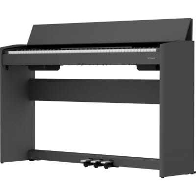 Roland F-107-BK 88-Key Slim Digital Piano w/ Stand, Bench, and 3-pedals, Black image 6