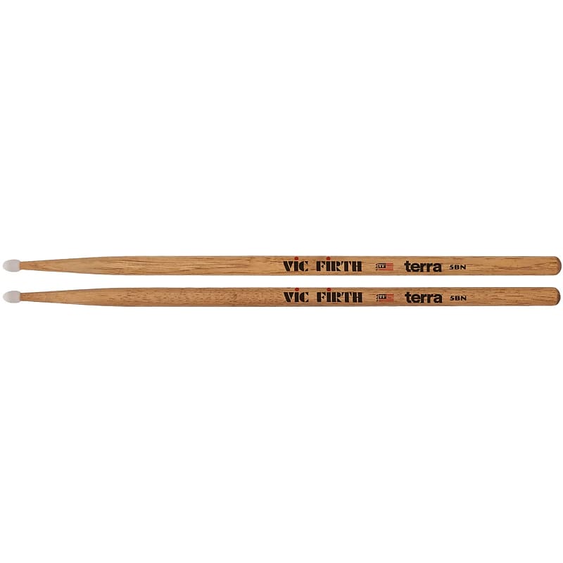 Vic Firth American Classic Terra Series 5B Drumsticks, Nylon Tip