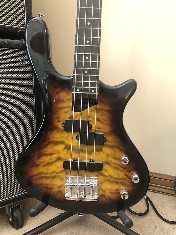 Washburn Taurus T14 Pj Passive Bass Quilted Maple Tobacco Reverb