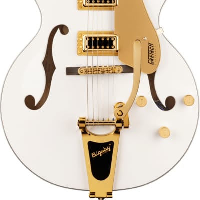 Gretsch G5422TG Electromatic Classic Hollow Body Double-Cut with Bigsby and Gold Hardware, Laurel Fingerboard, Snowcrest White image 1