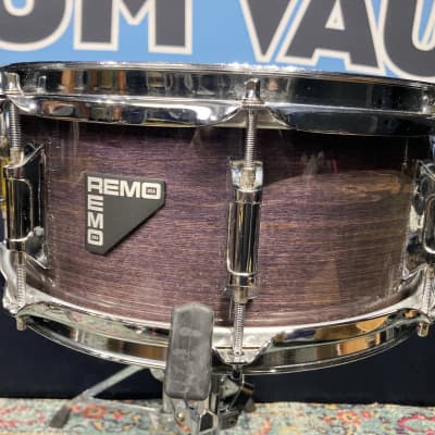 Russ McKinnon's, Tower of Power Remo 13x5.5" Custom Snare Drum 1980's - Purple Stain image 7
