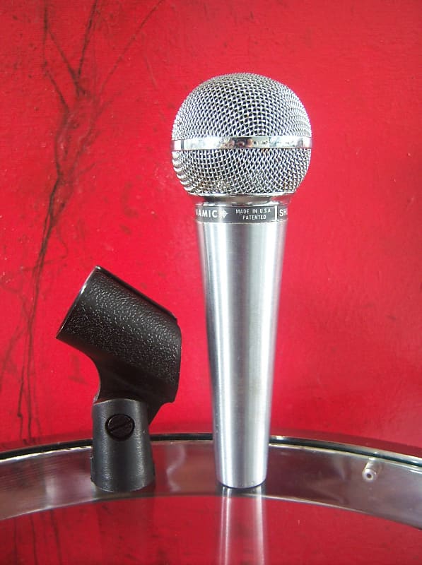 Vintage 1970's Shure 588SB dynamic cardioid microphone w accessories Low Z  JOKER # 3