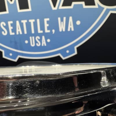 Ludwig - 14x5" Supraphonic, Trans Badge Snare Drum 1958-1959 - Chrome Over Brass. Stunning! image 8