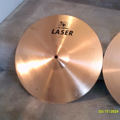 Meinl Laser Series 14 Inch Hi Hat Cymbals, Excellent Condition, Nice Low-Cost Hats! image 2