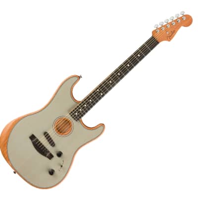 Fender American Acoustasonic Stratocaster - Transparent Sonic Blue w/ Ebony FB image 1