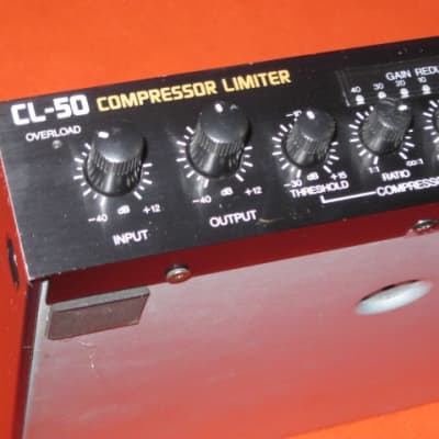used (a little less than light average wear) Boss CL-50 Compressor Limiter (Half Rack size) + original Boss AC Adaptor & printout copy of Owner's Manual, from December 2000 (NO box / NO original paperwork) image 6