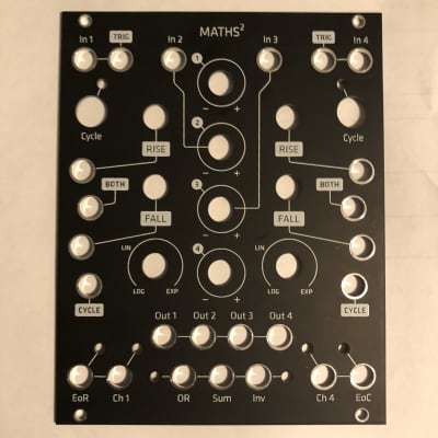 Black Grayscale panel for the Make Noise Maths v2 2 replacement image 1