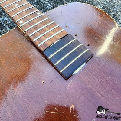 Luthier Special: Kamico Kay Archtop Husk Owned By Eugene Chadbourne *NON-FUNTIONING* (1950s - Natural) image 4