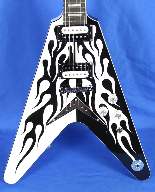 Dean Michael Schenker MS Custom Flames Flying V Guitar w