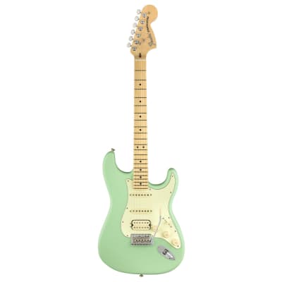 Used Fender American Performer Stratocaster HSS - Satin Surf Green w/ Maple FB image 2