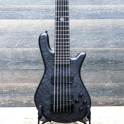Spector NS Pulse II 6 Quilted Maple Top Black Stain Matte 6-String Electric Bass for sale