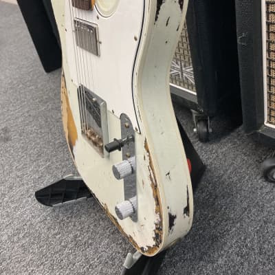 Fender Master Built 62 Tele Custom 2022 - Olympic White over 2-Tone Sunburst image 7