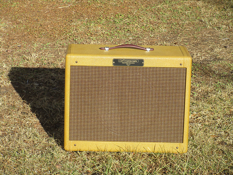 Carl's Custom Amps 1x12 Lacquered Tweed Deluxe Style Ext. Cab  Many speaker options! image 1