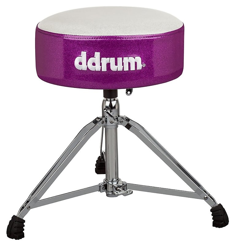 ddrum Mercury FAT Drum Throne White top/ Purple side MFAT WP image 1