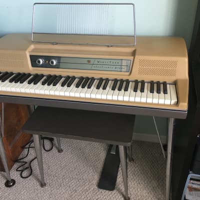 Wurlitzer 200 Electric Piano 1969 Beige Complete with Bench and Cases image 1