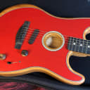 MINT! Fender American Acoustasonic Stratocaster - Dakota Red - Deluxe Gig Bag - Authorized Dealer