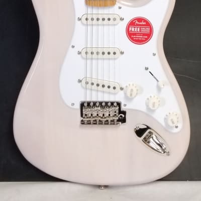 Squier Classic Vibe '50s Stratocaster Electric Guitar, Maple Fingerboard, White Blonde image 6