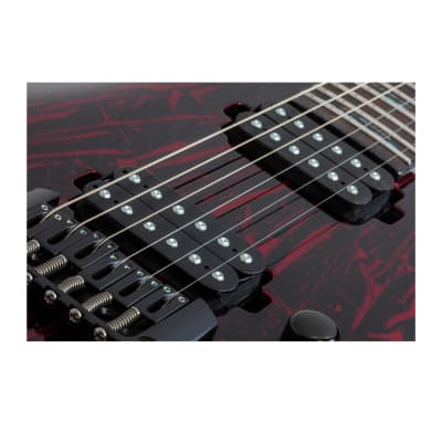 Schecter C-1 Silver Mountain Electric Guitar (Blood Moon) Bundle with Hard Shell Protective Carrying Case image 10