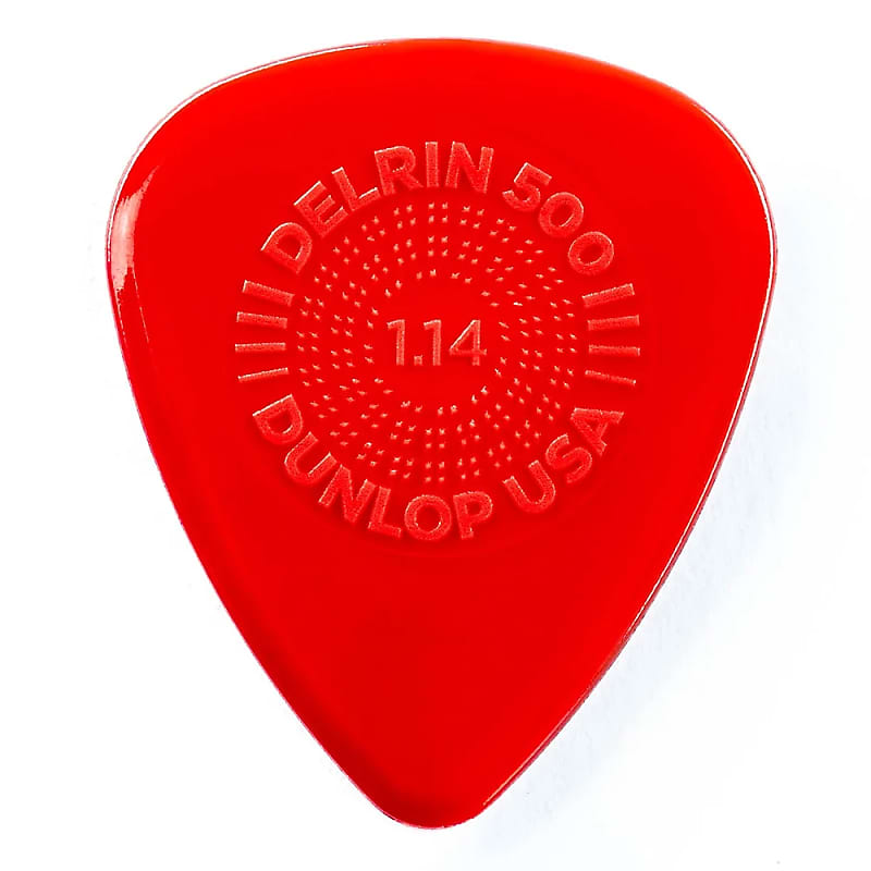 Dunlop 450P114 Prime Grip Delrin 500 1.14mm Guitar Picks (12-Pack) image 1