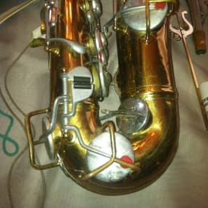 1920s Alto Saxophone, Vintage Conn/Pan American Pertin Paris, Gold/Silver Over Brass image 5