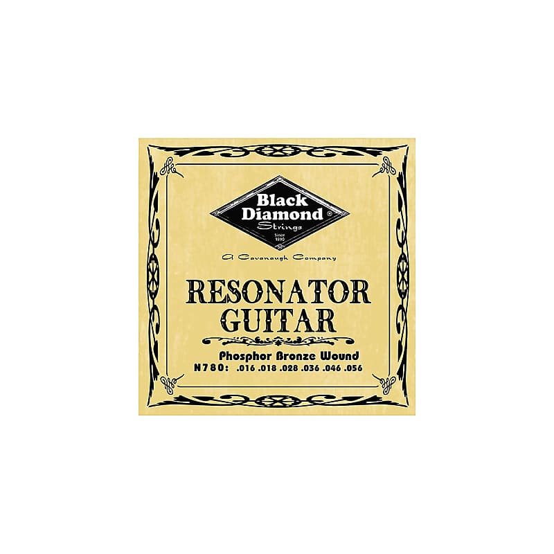 N780 Black Diamond Phosphor Bronze Resonator Guitar Strings image 1