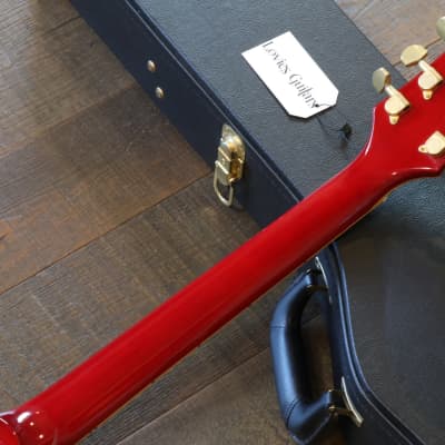 Jay Turser Serpent Les Paul Stle Guitar Trans Red Flametop + Case image 13