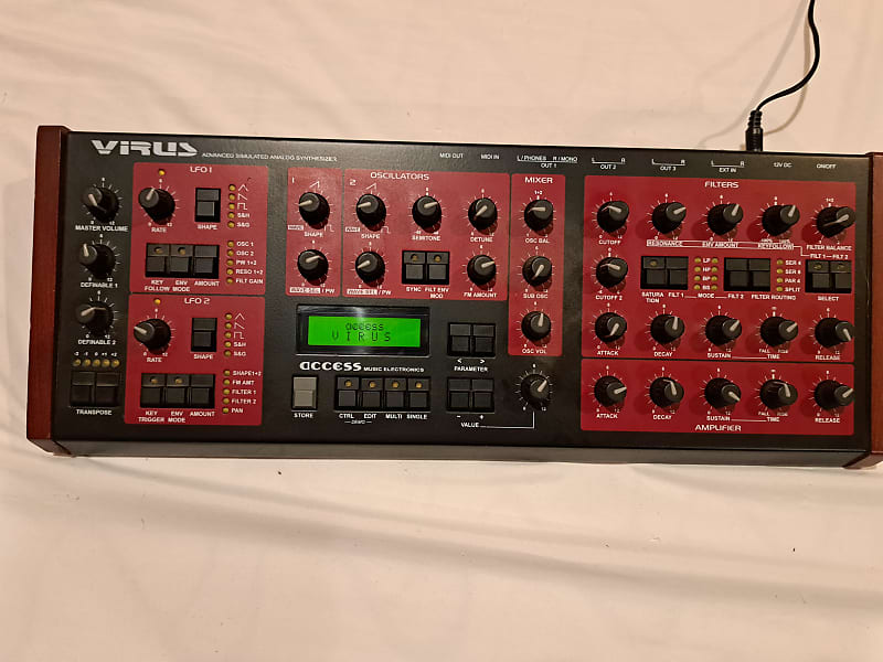 Access Virus A Desktop l Synthesizer 2000s - Black / Red image 1
