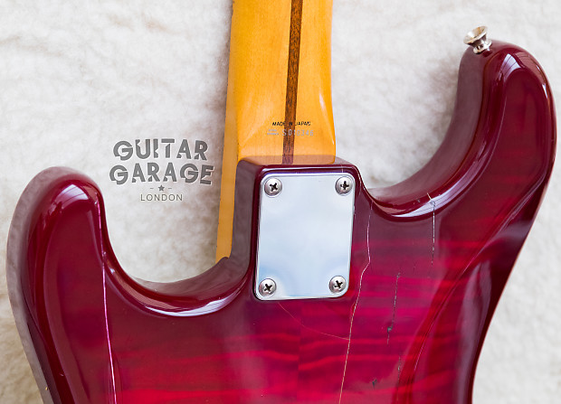 1994 Fender Japan Vintage Stratocaster Foto Flame guitar, V maple