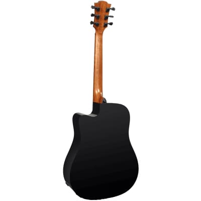 Lag Tramontane T118-DCE | Dreadnought Cutaway Acoustic-Electric, Black. New with Full Warranty! image 5