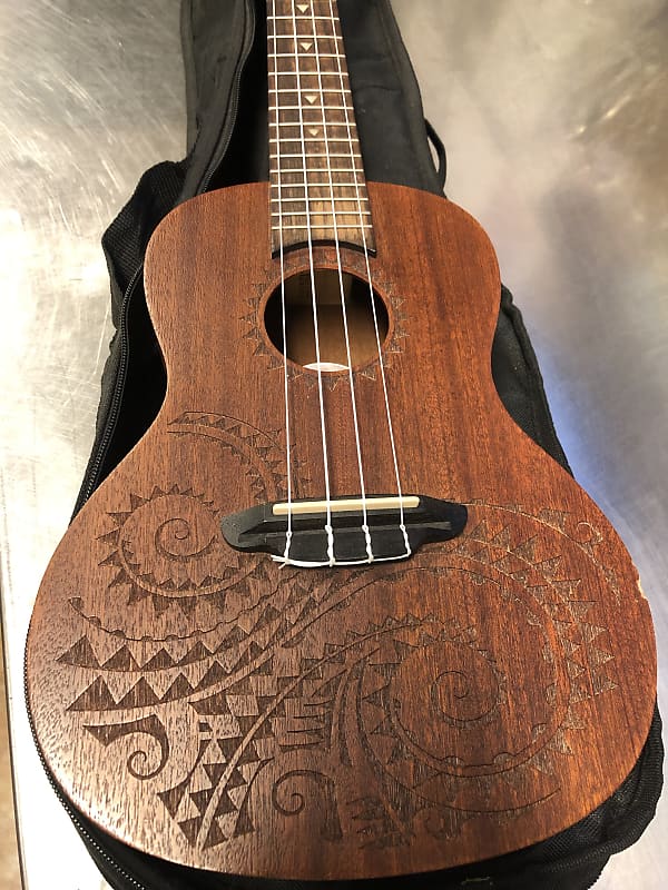 Luna Uke Tc Mah Tattoo Mahogany Reverb