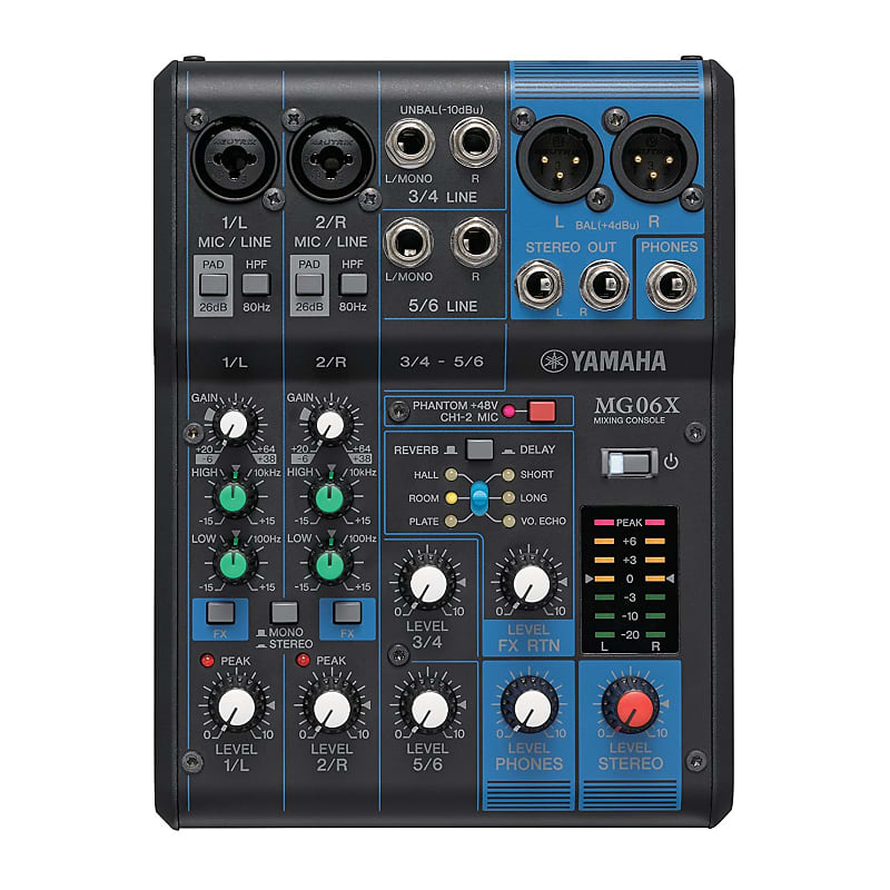 Yamaha MG06X Compact 6-Input Stereo Analog Mixer w/ SPX Effects