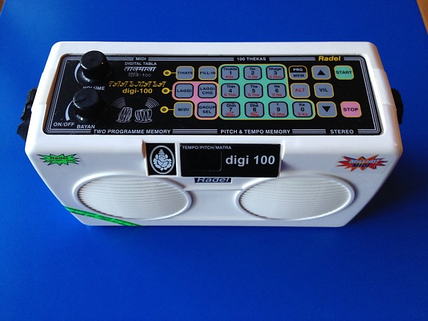 Radel Digi 100 Digital Tabla Electronic Indian Drum Machine Taal Mala with Midi