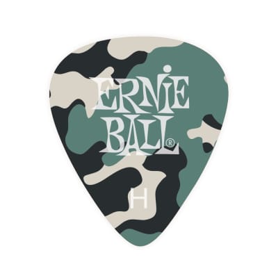 Ernie Ball Camouflage Cellulose Picks Heavy 12-pack image 2