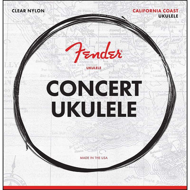 Fender 90C California Coast Nylon Concert Ukulele Strings image 1