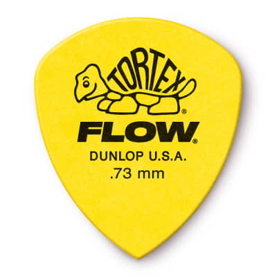 Dunlop 558P073 Tortex Flow Standard Pack, 12 Picks, 0.73mm, Yellow image 1