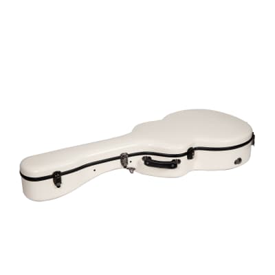 Crossrock Acoustic Super Jumbo Guitar Case fits Gibson SJ-200 & 12 strings Style Jumbo, Milky White image 5