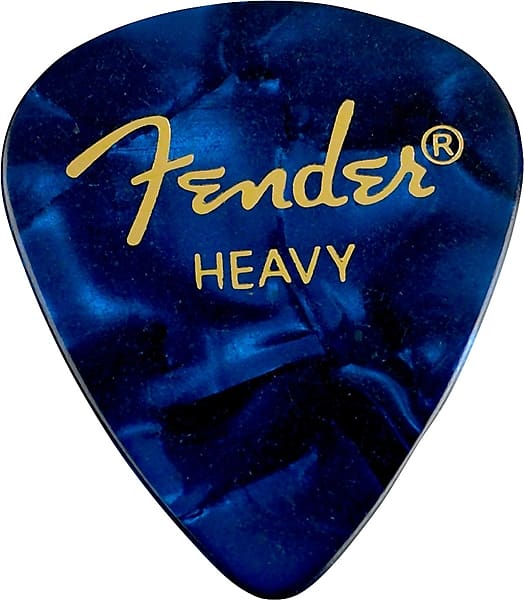 Genuine Fender 351 Premium Picks Blue Moto Heavy 12-pack 098-0351-902 image 1