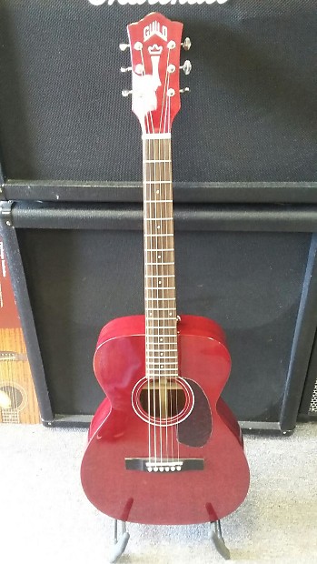 Guild M120E Acoustic Cherry Red