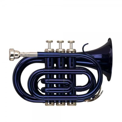 Stagg WS-TR246S Bb Pocket Trumpet with Case Blue image 5