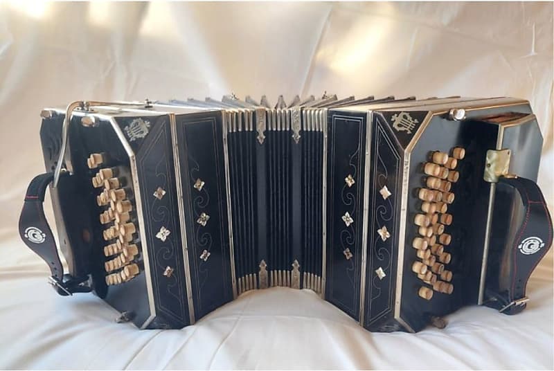 Alfred Arnold Bandoneon Zinc Plates 1930's - 3/4 Pearlescent