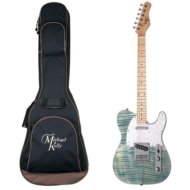 Michael Kelly 1953 Electric Guitar, with Maple Fingerboard, Blue Jean Wash,  with Gig Bag