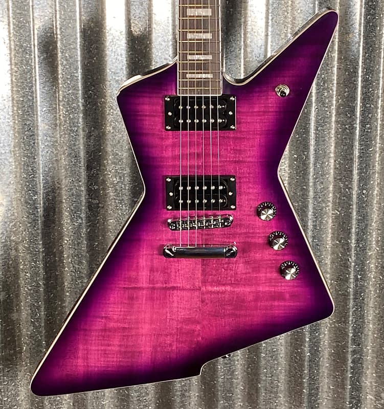 Westcreek Revenge Explorer Flame Transparent Purple Burst | Reverb