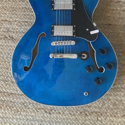 Firefly FF338 Semi-hollow Electric Transparent Blue image 2