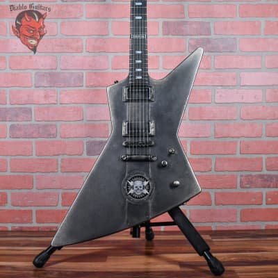 ESP Kiso Custom Shop MX-250 “Blitzkrieg” Customization by Hutchinson Guitar Concepts Satin Aged Metallic 2006 w/Gator Hardshell Case for sale