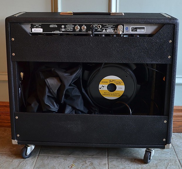 Fender 65 Twin Reverb Custom 15 85w gtr combo amplifier w casters footswitch and cover PERFECT