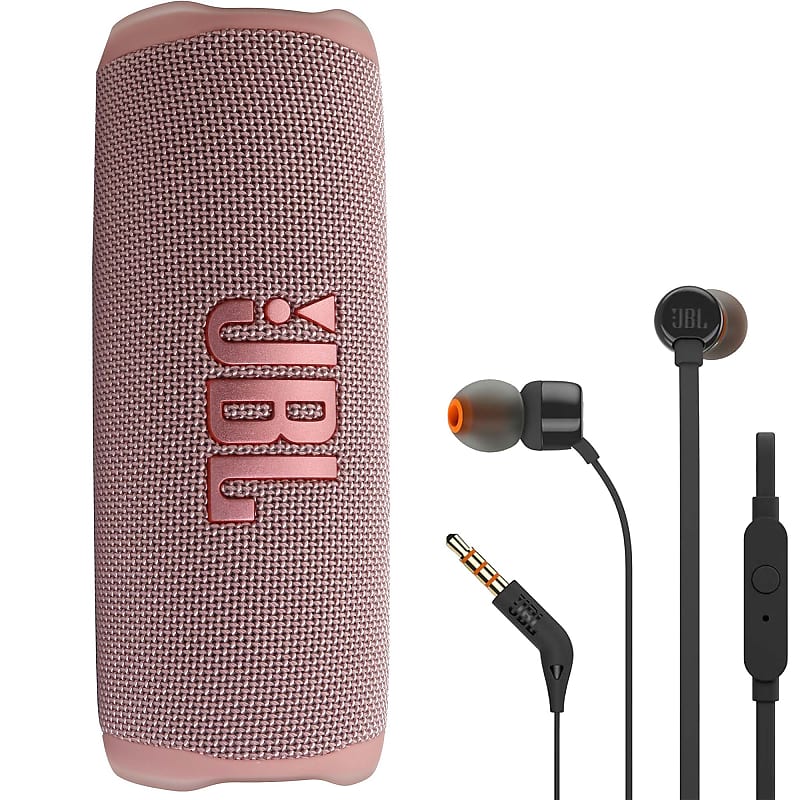 JBL Flip 6 Portable Waterproof Bluetooth Speaker (Pink) +