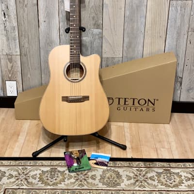 Teton STS105CENT Acoustic Electric Dreadnought Guitar, Solid Cedar Top, Buy it Here  we Ship so FAST image 15