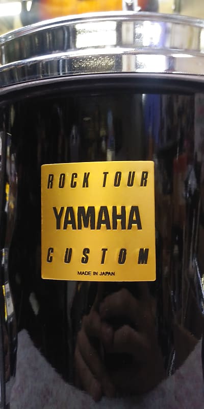 Yamaha Late 80's/90's Made In Japan 8 x 8" Black Lacquer Finish Rock Tour Custom Tom - Sounds Great! image 1