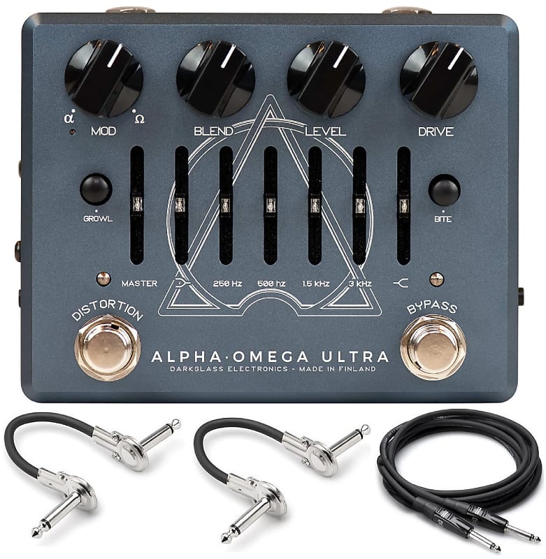 New Darkglass Alpha Omega Ultra V2 w/ Aux-In Dual Bass Preamp Overdrive  Pedal