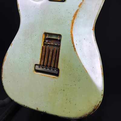 Custom/Hybrid Stratocaster, Heavy Relic, Surf Green over 3-Tone Sunburst image 9